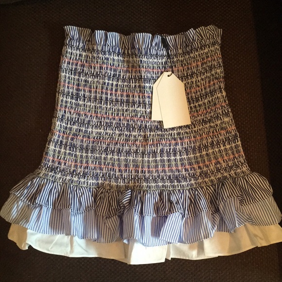 English Factory Smocked Skirt with Ruffle Hem - Picture 5 of 5